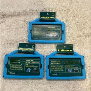 NEW lot of 3 Universal 7" Tablet Case blue
